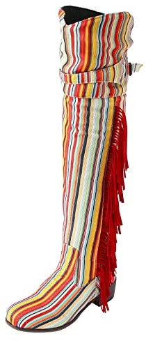 Stivali Alti Donna sopra Il Ginocchio Stivali Stivaletti da Donna Stivali Moto Racing Stivali Estivi Donna Morbidi Fashion Stivali Stivaletti Ciabatte Donna Zeppa Sandali con Tacco Basso 3-A 40