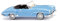 Wiking 0250 02 H0 PKW Modell Mercedes Benz 190 SL Cabrio, hellblau