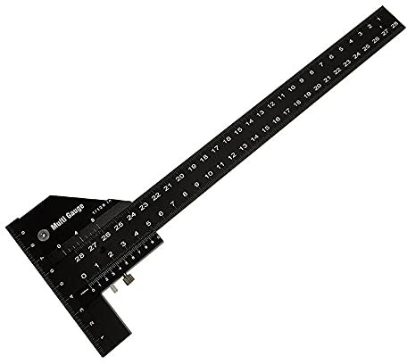 Jadeshay Wood Scriber Multi Sliding Depth Gauge Aluminum Alloy T Square Ruler Woodworking Scriber Measuring Tools