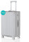 Voyagoux Valise Grande - 113L, Valise Rigide, Valises avec Serrure TSA, ABS, 4X 360° Roue, Suitcase, Robuste et léger Suitcase, 29x47x75cm, Argent