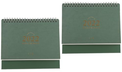 MAGICLULU 2 Stk Tischkalender 2022 Spiralkalender Für Den Schreibtisch Kalenderständer 2022 Minimalistischer Kalender Stehender Kalender Wochenplaner Kalender Büro Papier Umblättern Zubehör