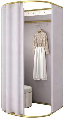 Ainbonte Portable Changing Room, Clothing Store Dressing Room, Privacy Protection Standing Mobile Fitting Room, for Boutiques, Centre Mall and Offices, 200x100x95cm (Grey)