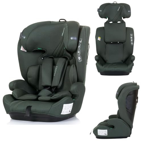 Chipolino Kindersitz Icon i-Size (76-150cm) Gruppe 1/2/3, Kopfstütze verstellbar, Farbe:grün