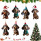 7 Stück Dackel Weihnachtsbaumschmuck, Dachshund Tannenbaumschmuck, 2D Weihnachten Dackel Deko, Christbaumschmuck Dackel Weihnachtsanhänger, Dackel Weihnachtsdeko für Hause, Auto