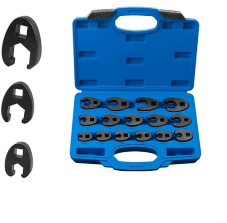 HOHOVYVY Chiave a brugola, chiave dinamometrica cromata, 8-24 mm, chiave a forchetta metrica cromata, 1/2 3/8 pollici