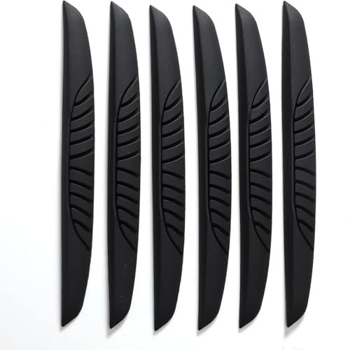 6 Pcs Car Door Protection Strip, 145 × 15 mm Car Door Anti Collision Strip, Black Car Door Edge Protection Strip, Universal Car Door Protectors Edge Guards, for Car Doors, Bumpers, Rear View Mirrors