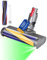 Bodendüse für Dyson V7 V8 V10 V11 V15, Elektrische Bodenbürste mit LED Tiefenreinigung Ersatzbürste Walzen (Gelb-Blau, Bodenbürste + Teppichbürste)
