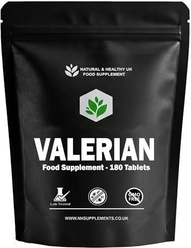 Valerian Root Tablets - 180 Tablets - Easy to Swallow - Letterbox Friendly Pack - Suitable for Vegetarians