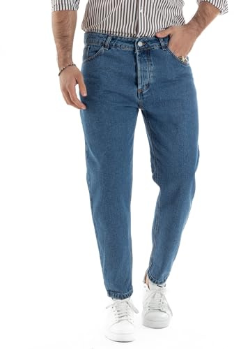 Giosal Pantalone Jeans Uomo Lungo Cinque Tasche Rotture Made in Italy