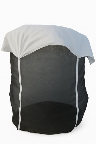 Woodbag Holz Big Bag Netzgewebe mit Sternboden 100x100x100/120/140/160cm für Brennholz (ohne Inhalt) (10, 100 x 100 x 160 cm mit Deckel)