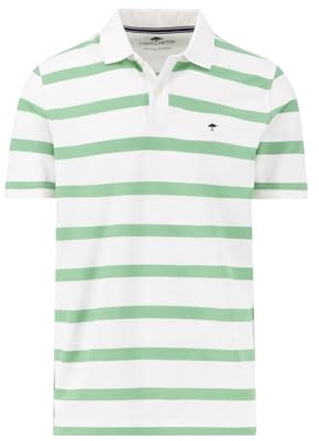 FYNCH-HATTON Poloshirt aus Baumwolle mit Streifen Turf Green / 4XL