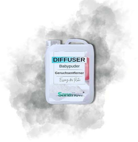 Raumduft Duftwasser Babypuder 5 Liter – Großpackung für Elektrische Diffuser – Gewerbe Hotel Büro Praxis – Vorteilspack – Made in Germany