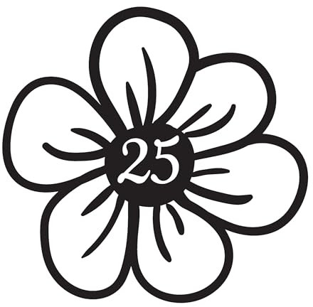 3 Pack Cute Flower Petal Wheelie Bin Stickers - Waterproof Decal - UV Resistant - Recycling Box Stick On Numbers - Custom Number - Sunflower Gifts (Black, 18cm x 18cm (7.1 x 7.1))