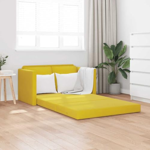 Willood Bodensofa mit Schlaffunktion Dunkelgelb 22x204x55 cm Samt
