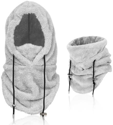 flintronic Plüsch Sturmhaube Mütze, Sturmhaube Fleece Damen, Fleece Windbeständig Gesichtshaube Mütze, Schal Balaclava, für Herren/Damen, für Radfahren, Snowboarden, Skifahren