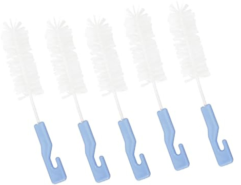 LALADEFIEE 5Pcs Hearing Aid Cleaning Brushes with Non-Slip Handle for Earwax Removal Vent Tube Cleaner Tools to Maintain Hearing Aid Hygiene and Prevent Debris Buildup