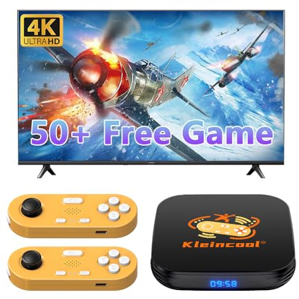 JSAIGams X8 Game Box Game Stick, 30+ giochi di avviamento, Android TV Box genitore-figlio, S Motion Sensing Games, 4k Plug and Play Retro Videogiochi Console