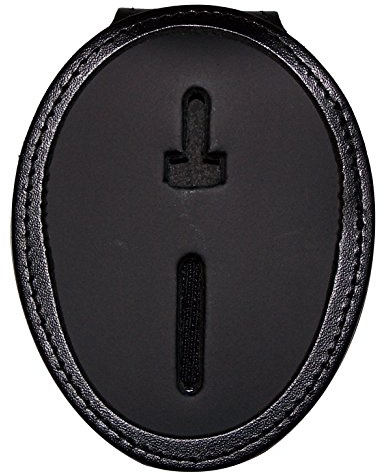 Los Angeles (LAPD) or Phoenix Belt Clip Badge Holder with Pocket and Chain | (Cutout PF158 for 3.5 in. Tall Badge). Tactical Pouches. From Perfect Fit Shield Wallets