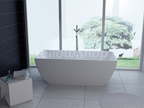 Yellowshop - Vasca Vasche Da Bagno Freestanding Modello Unika, Free Standing Design Moderno Centro Stanza Cm 170x80 Altezza 58