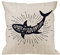 HGOD DESIGNS Haifisch-Kissenbezüge, dekorativer Kissenbezug, Motiv: Sprint of Adventure, Baumwollleinen, für drinnen und draußen, quadratisch, für Zuhause, Sofa, Couch, 45,7 x 45,7 cm, Schwarz