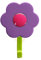 Kochblume Haken, Küchenhaken, Badhaken, Mehrzweckhaken, Blumenhaken | in der bunten Box (lila, S)