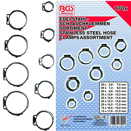 COLLIERS DE DURITE INOX TYPE OETIKER ASSORTIMENT