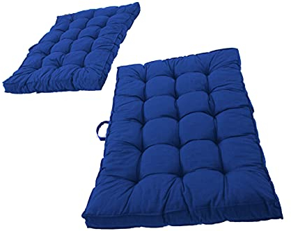 Ambientehome Kastenkissen Loungekissen, 2er-Set 120 x 80 cm Blau Auflagen, 65 Prozent Baumwolle, 35 Prozent Polycotton