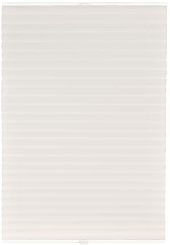 ondeco Plissee auf Maß Metallic für alle Fenster innen, Montage in Glasleiste Spannschuh, Sonnenschutz-Rollo lichtschutz und Blickdicht Weiß B: 71-80 cm, H: 40-100 cm
