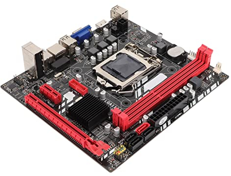 Dpofirs Placa Base para Juegos M ATX Placa Base para LGa 1155, Placa Base de Escritorio DDR3, SATA3.0, SATa 2,0, USB2.0, USB3.0, VGA, HDMI, PCIE 1X, Pin COM