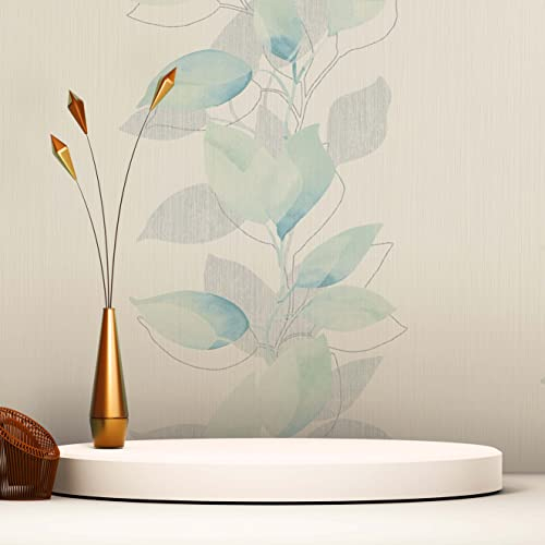 TADESSI Tapete Wald und Blätter Camilla M1-No.571 Vliestapete Grün Blau Blumentapete für Wohnzimmer Schlafzimmer Küche