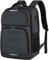 NEWHEY Mochila Hombre Mochila Ordenador Portatil 17 Pulgadas con Puerto USB Mochila Trabajo Impermeable Mochilas Escolares Mochila de Viaje Mujer Negro