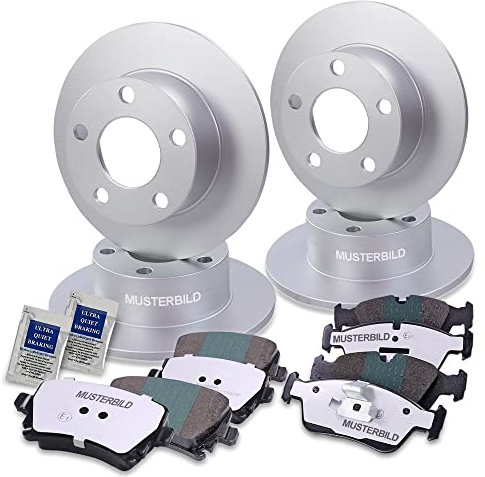 ATEC Germany Bremsenset inkl. Bremsscheiben Vorne Ø 282 mm Belüftet + Hinten Ø 280 mm Voll + Bremsbeläge Vorne & Hinten Kompatibel mit VW TRANSPORTER T4