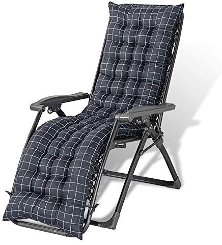 DASJD Auflagen für Gartenliegen, Tragbare rutschfest Liegenauflagen, Deckchair Auflage für Terrasse, Reisen, Relax Liegestuhl (Ohne Stuhl),Blau,170x53x8cm