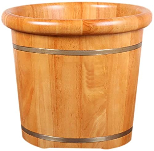 FEHUN Foot Spa Bath Wooden Barrels Pedicure Basin High Foot Pub Barrel Foot Bath Bucket Feet Tub Wood Basin Wooden Sauna Bucket for Muscle Pain Fatigue Wooden Foot Spa Basin Massage Household