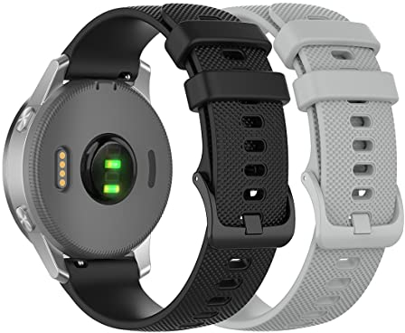 CyuCyu Ersatzarmband Kompatibel mit Garmin Venu 3S/Venu 2S/Vivoactive 4S/Vivomove 3S/Garmin Forerunner 255S/Forerunner 265S, 18mm Sport Armband Silikonarmband Uhrenarmband