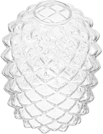 Yardwe Ananasvase Mini-Vintage-vase Klare Blumenvase Klare Bernsteinfarbene Flasche Heimdekoration Vasen Kreative Vase Kreative Blumenvase Mini Aquarium Tank Runden Büro Tischblumen Glas