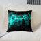 Kinder Gamer Kissenbezug Teens Gamepad Schlafzimmer Dekor Kissenhülle für Bett Videospiel Controller Gaming Dekokissen 50x50cm Jugendspielkonsole Kopfkissenbezug Blau Schwarz Geometrie Kissenbezug