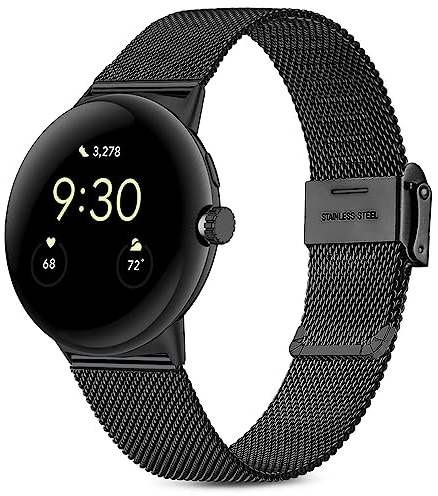 Issinlky Metallband kompatibel mit Google Pixel Watch, Mesh Edelstahl Metall Armband für Google Pixel Watch Männer Frauen