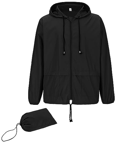 Durio Leichte Regenjacke Herren Wasserdicht Fahrrad Regenjacke Herren Faltbare Outdoor-Jacke