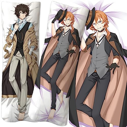 WERUN Bun-go STR-ay Dogs Kissenbezüge, Dekorative Seitenschläferkissen Bezug, Anime und Manga Fans Cosplay Zierkissen Bezüge-Multicolor 1||50 * 150cm