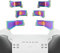 eXtremeRate Swift Paddles Metallo per Xbox Elite Series 2 Controller,6 Palette Levette Posteriori Tasti Pulsanti Intercambiabile per Xbox Elite V1/Series 2 Core Joystick-Arcobaleno Blu&Viola