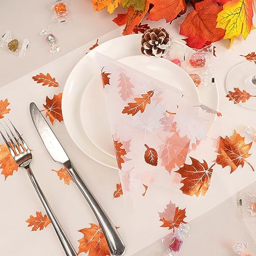 COLOFALLA 30x 450 cm Herbst Tischläufer Ahornblätter Tischläufer Tischläufer Tüll Tischläufer Herbst Tischdecke Ahornblätter Herbstdeko Tisch für Herbstfest Halloween Party Weihnachten