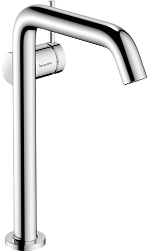 hansgrohe Tecturis S - Waschtischarmatur ohne Ablauf, energiesparend (CoolStart), Wasserhahn Bad mit Auslauf Höhe 230 mm, Mischbatterie Waschbecken wassersparend (EcoSmart+), Chrom, 73372000
