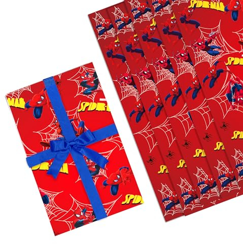 Anime Geschenkpapier Kinder, 5 Blätter Geschenkpapier Aufbewahrung, Ubephant 51 * 75cm Geschenkpapier Weihnachten, Cartoon Geschenkpapier, Geschenkpapier zum Geburtstag, für Festliche Dekoration