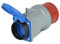 Electraline 80802 CEE adapter IP44 / Industrieadapter (Stecker: CEE 5-poligen, Steckdose: Schuko 16A mit Kappe)