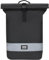OAK25 Rucksack Damen & Herren Schwarz - Every Day Rolltop - Reflektierender Fahrradrucksack - Hohe Sichtbarkeit & Sicherheit - Fahrrad Daypack mit Laptop Fach - Wasserabweisend