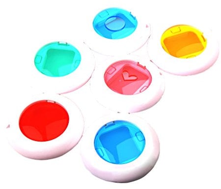 Lot de 6 filtres pour appareil photo Instax Mini 8/8+/9/7s/kt - Kit d'objectifs colorés pour de meilleurs effets photographiques