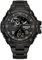 rorios Herren Elektronische Dual Display Uhr 5ATM wasserdichte Armbanduhr Digital Analog Quarz Uhren Multifunktional Militär Herrenuhren Edelstahl Armband Schwarz C