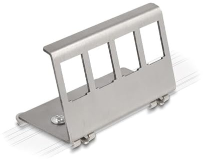 DeLOCK 88140 - Keystone Metall Halterung 4 Port für Hutschiene