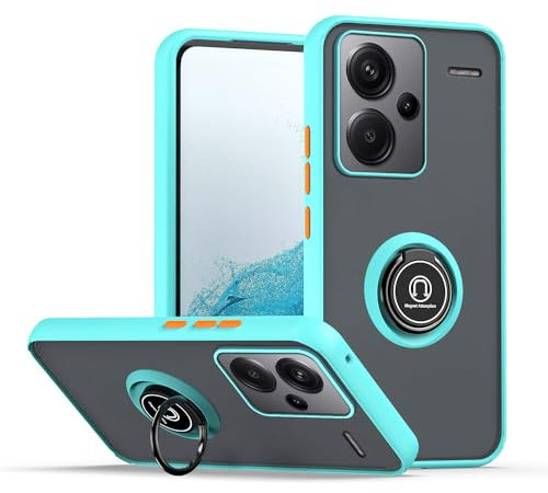 XINYEXIN Funda para Xiaomi Redmi Note 13 Pro Plus 5G (Pro+ 5G), Funda con Soporte de Anillo, TPU + PC Translúcido Anti- Arañazos Carcasa Protectora Antigolpes Case Cover - Azul Cielo